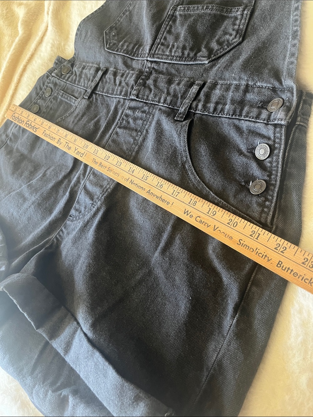 We The Free Ziggy Shortalls Black Denim Free People Short Overalls - Picture 8 of 15